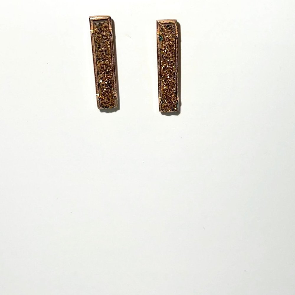 Kendra Scott Lady Studs In Rose Gold Drusy